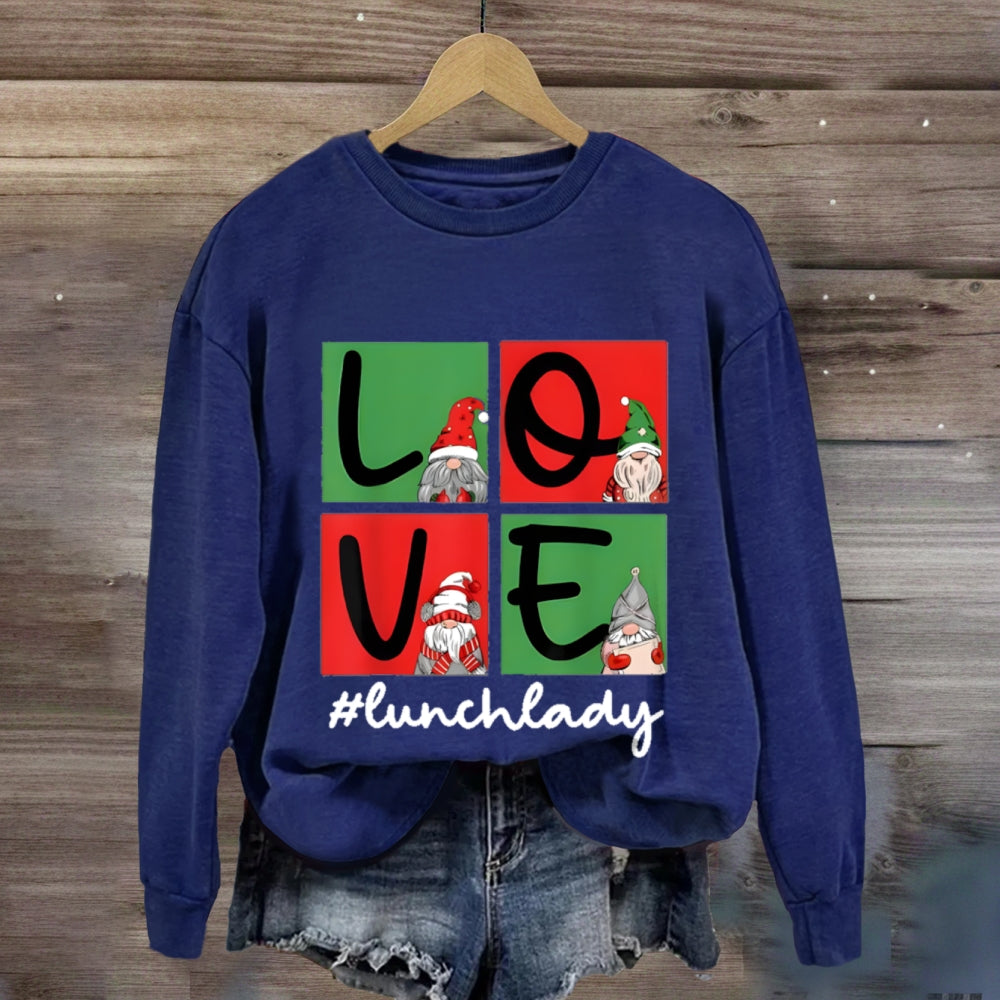 Christmas Love Lunch Lady Sweatshirt