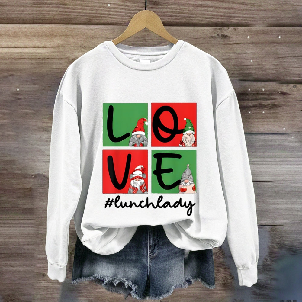Christmas Love Lunch Lady Sweatshirt