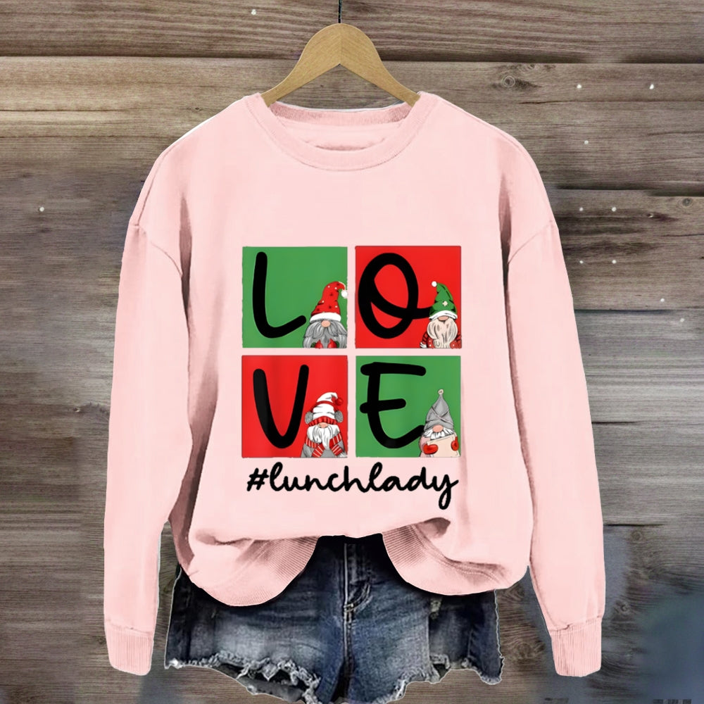 Christmas Love Lunch Lady Sweatshirt