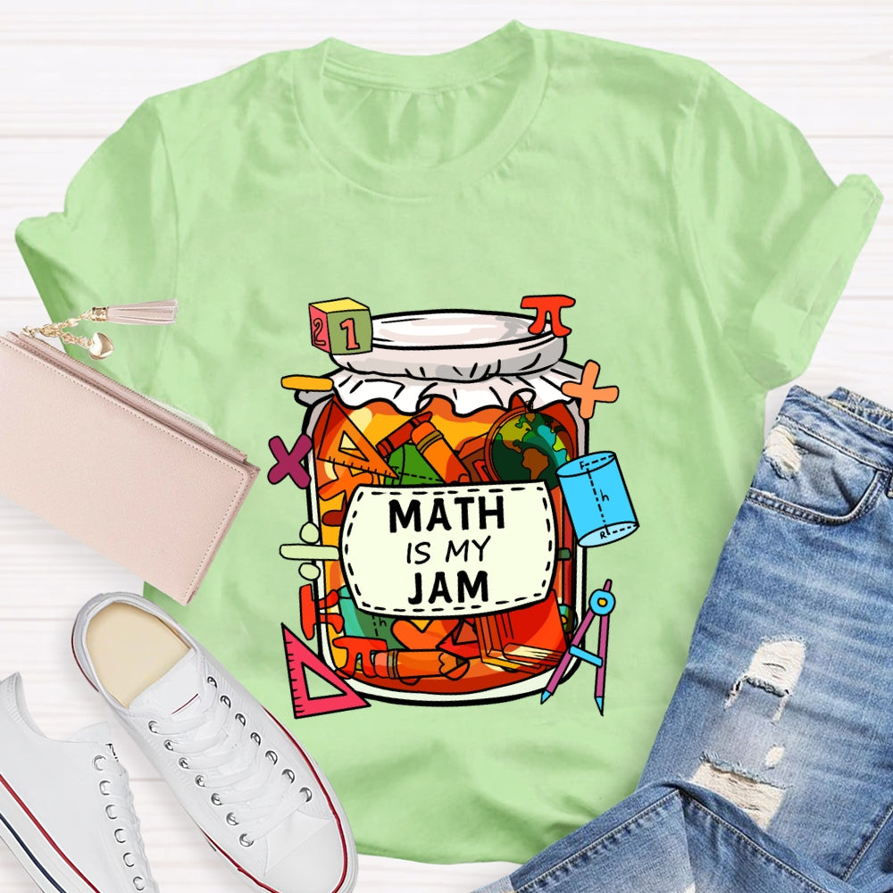 Math Is My Jam Mathematical Symbols T-Shirt
