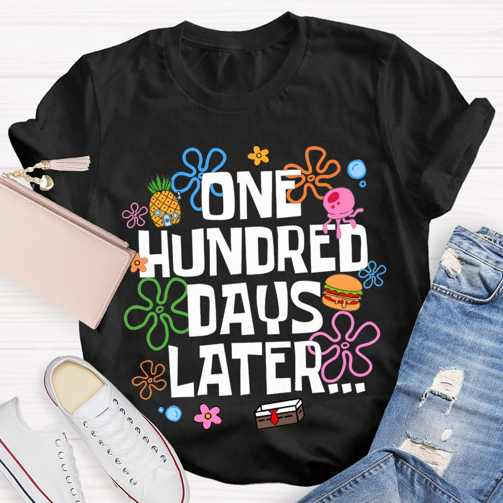 One Hundred Days Later Colorful Floral Prints T-shirt