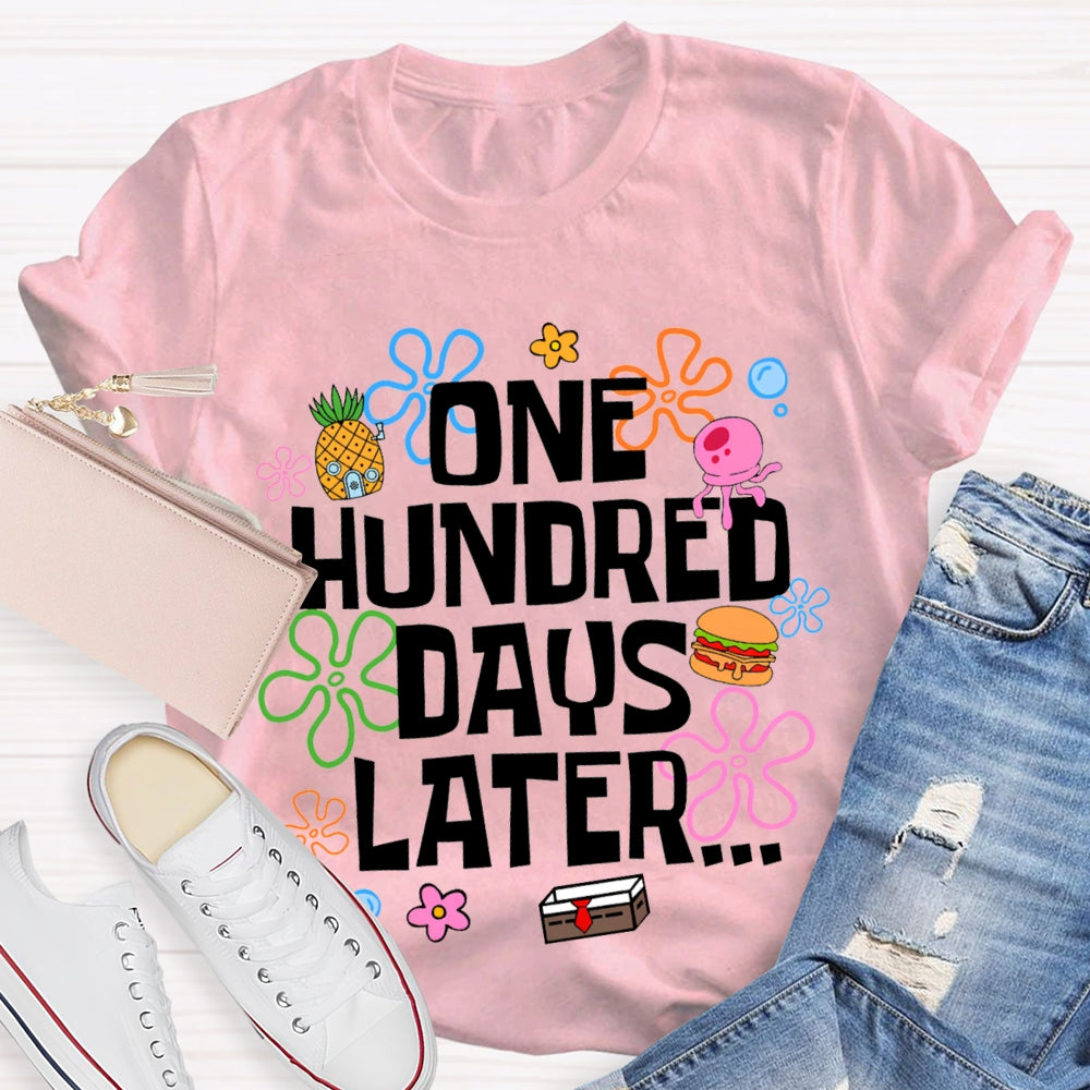 One Hundred Days Later Colorful Floral Prints T-shirt