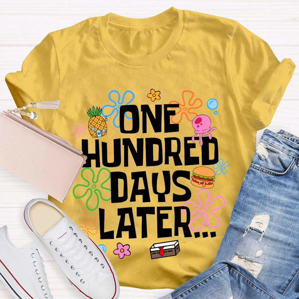 One Hundred Days Later Colorful Floral Prints T-shirt