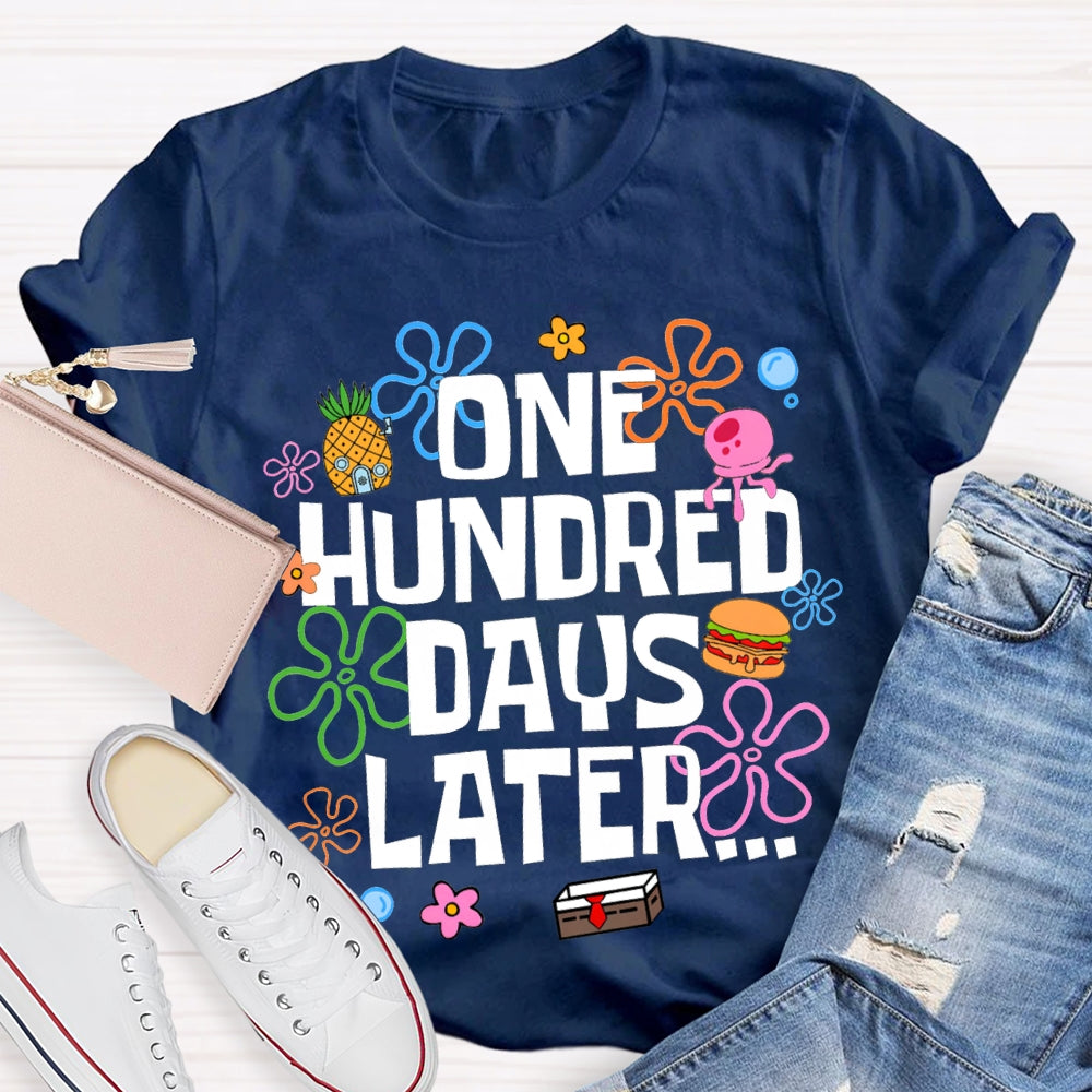 One Hundred Days Later Colorful Floral Prints T-shirt