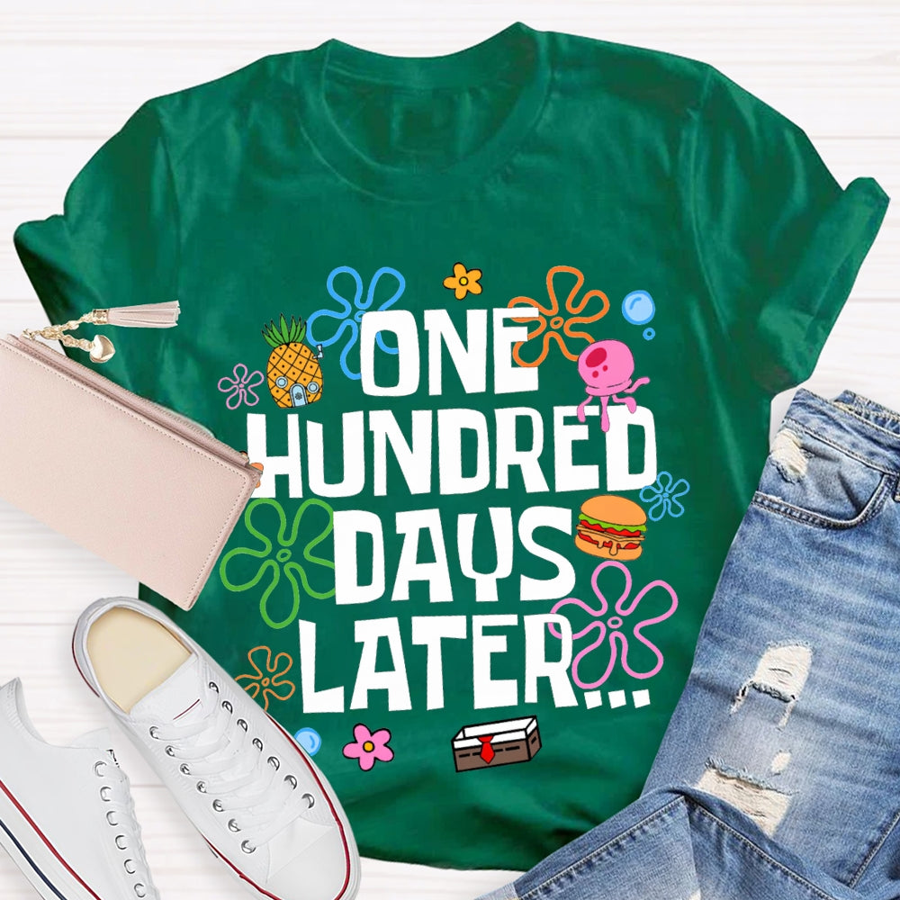 One Hundred Days Later Colorful Floral Prints T-shirt