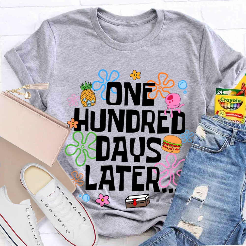 One Hundred Days Later Colorful Floral Prints T-shirt