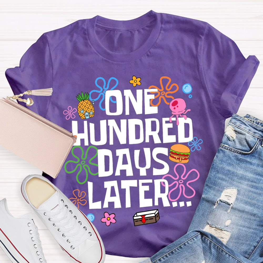 One Hundred Days Later Colorful Floral Prints T-shirt