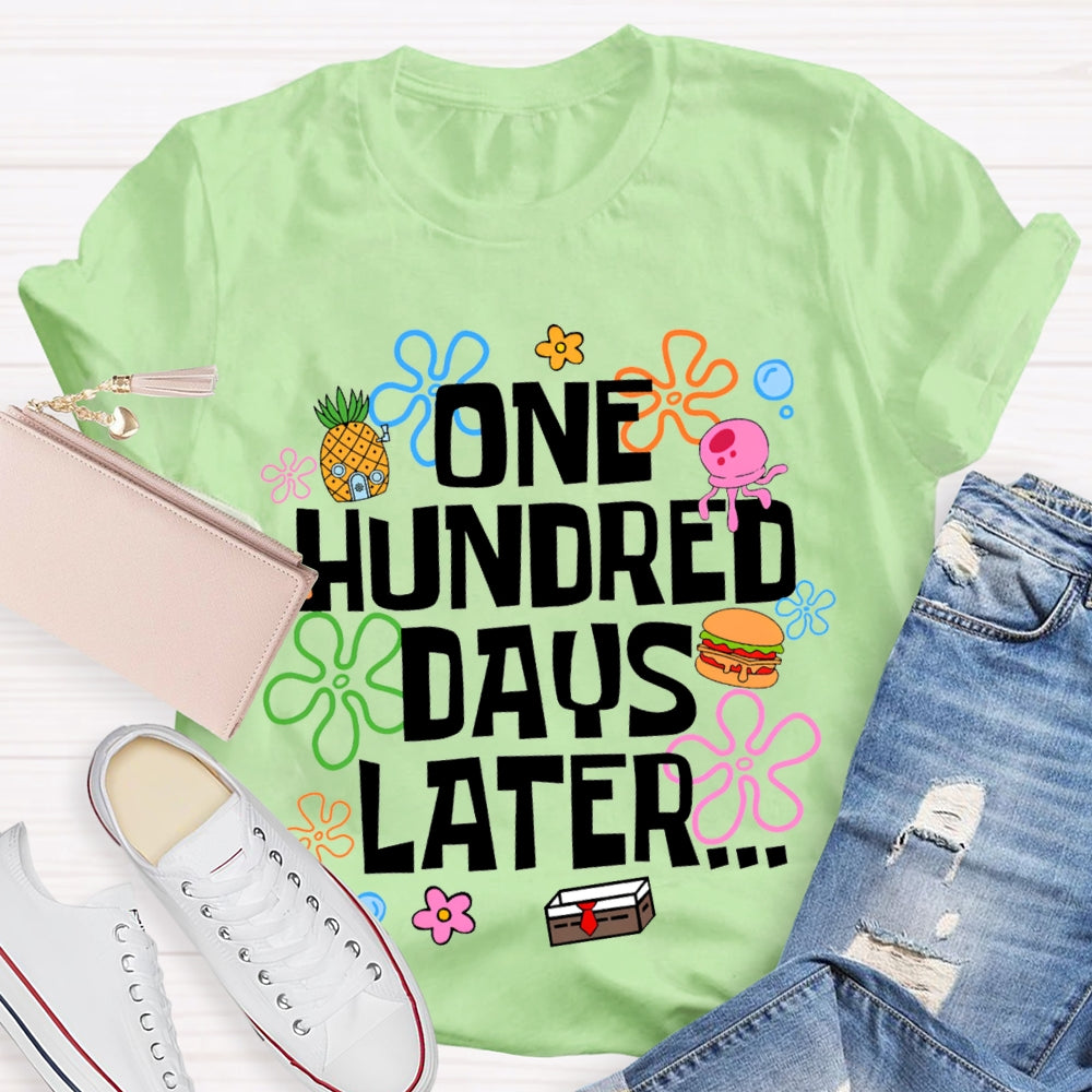 One Hundred Days Later Colorful Floral Prints T-shirt