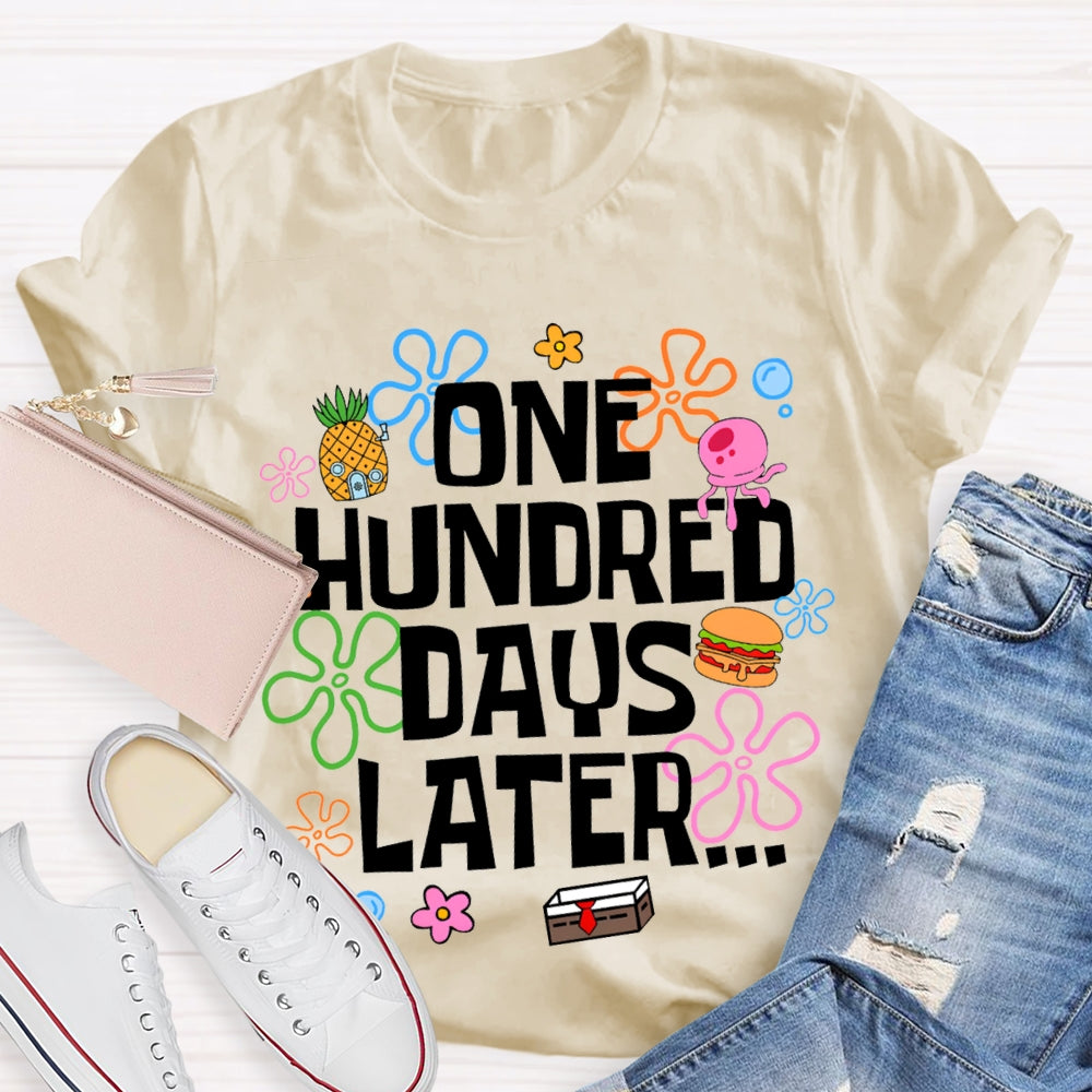 One Hundred Days Later Colorful Floral Prints T-shirt