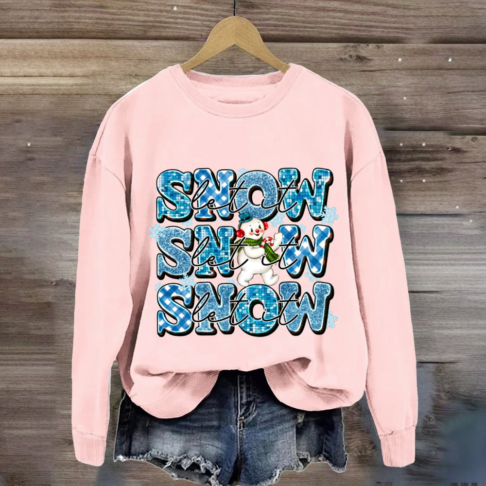 Let It Snow Blue Snowflake Sweatshirt