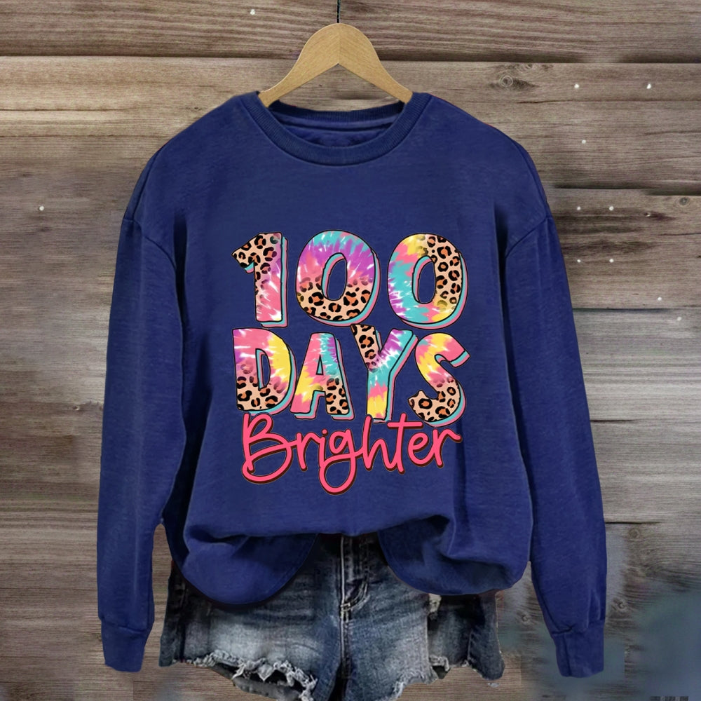 100 Days Brighter Pink Leopard Sweatshirt