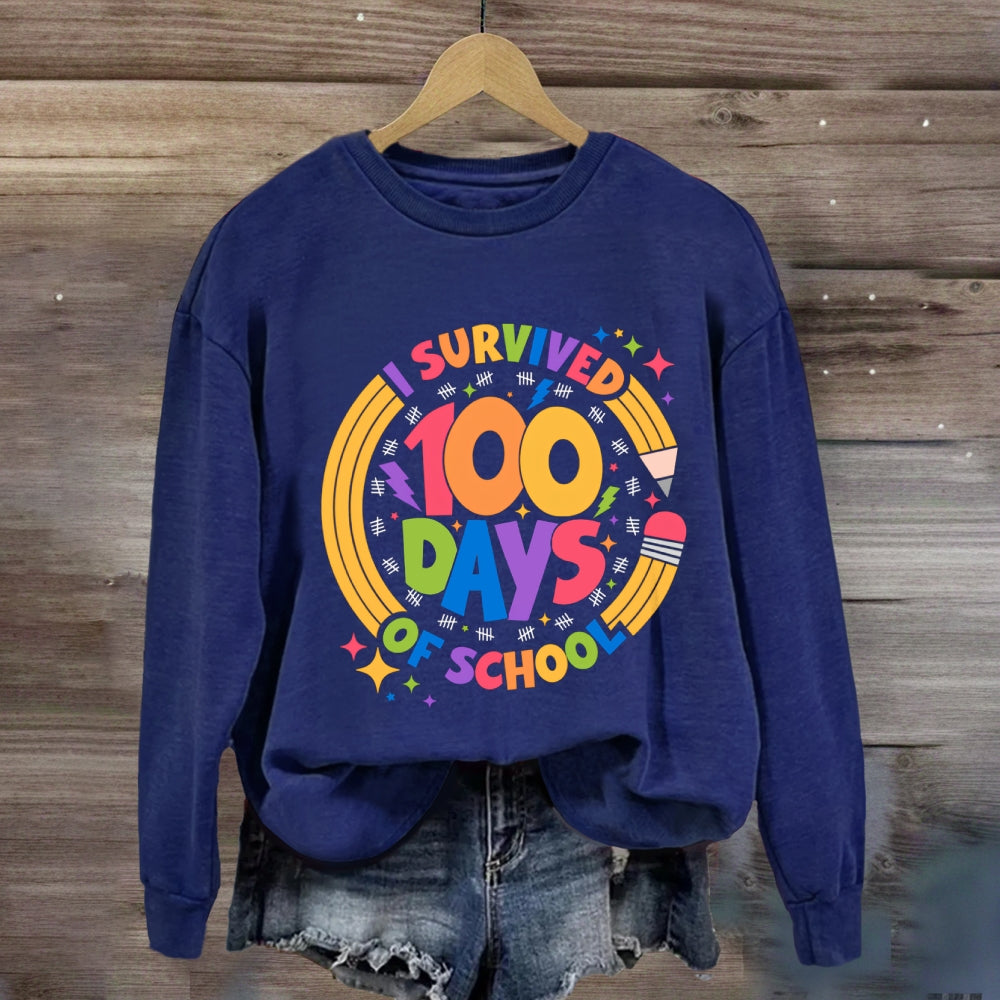 I Survived 100 Days Of School Sweatshirt