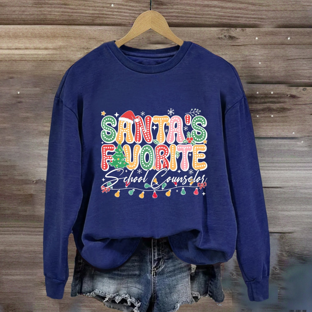 Santa's Favorite School CounselorSweatshirt