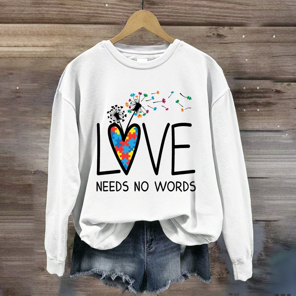 Love Needs No Worlds Colorful Dandelion Sweatshirt