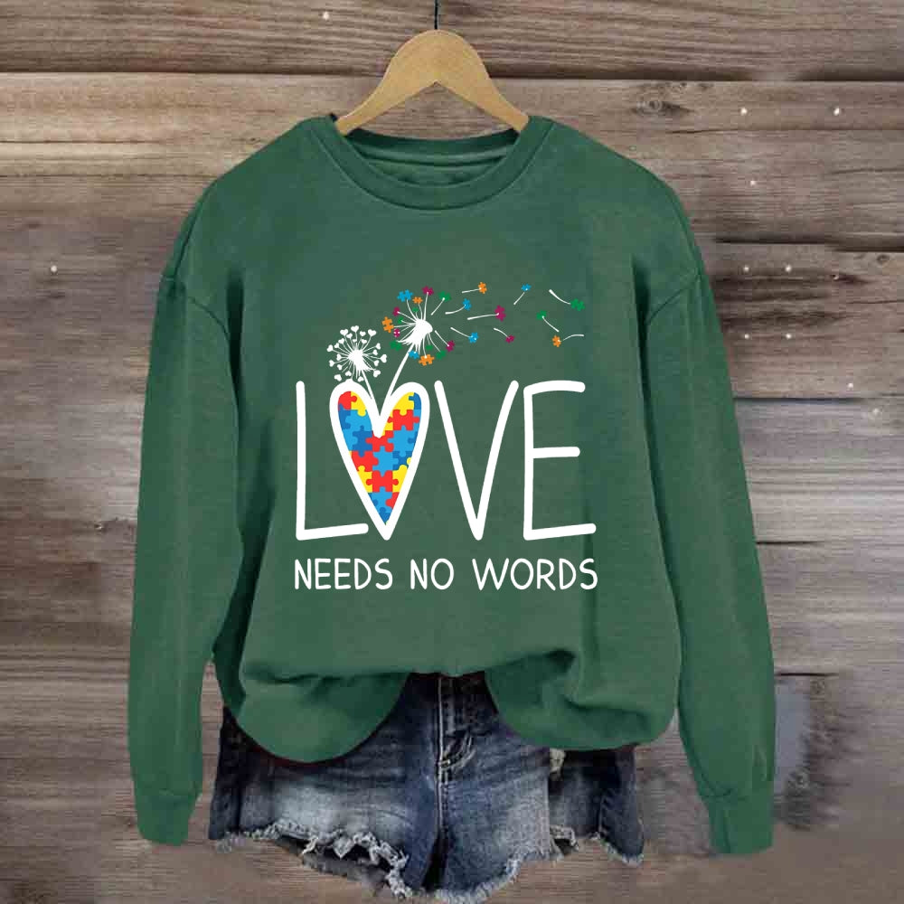 Love Needs No Worlds Colorful Dandelion Sweatshirt