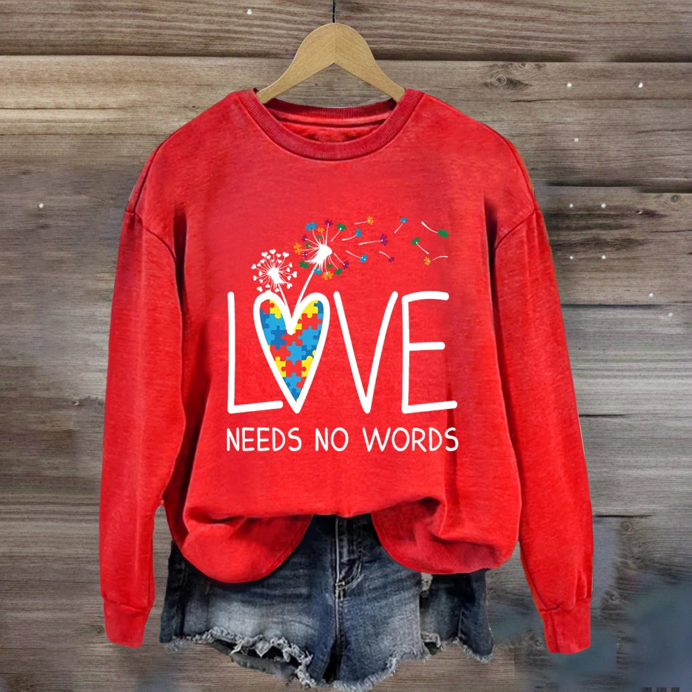 Love Needs No Worlds Colorful Dandelion Sweatshirt