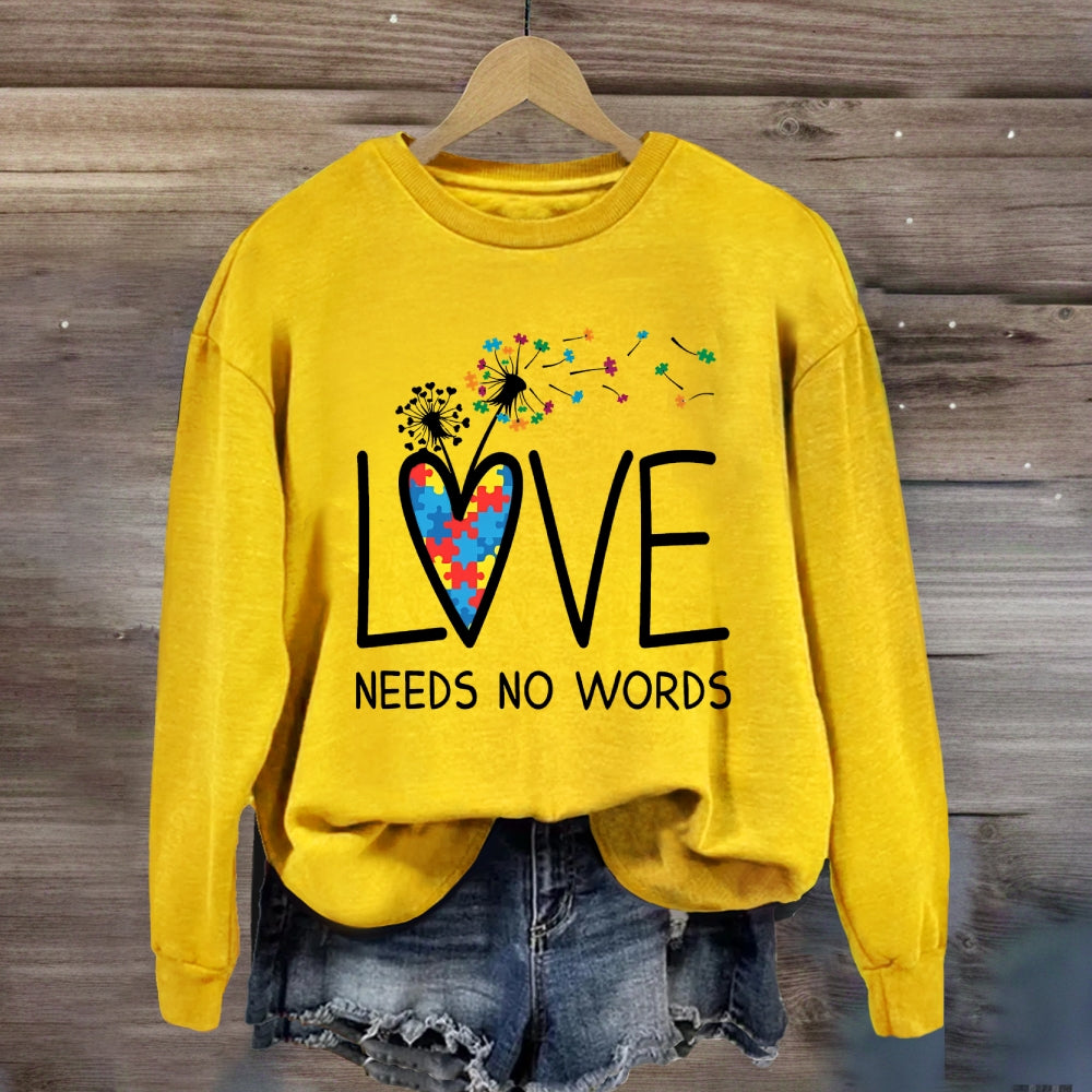 Love Needs No Worlds Colorful Dandelion Sweatshirt