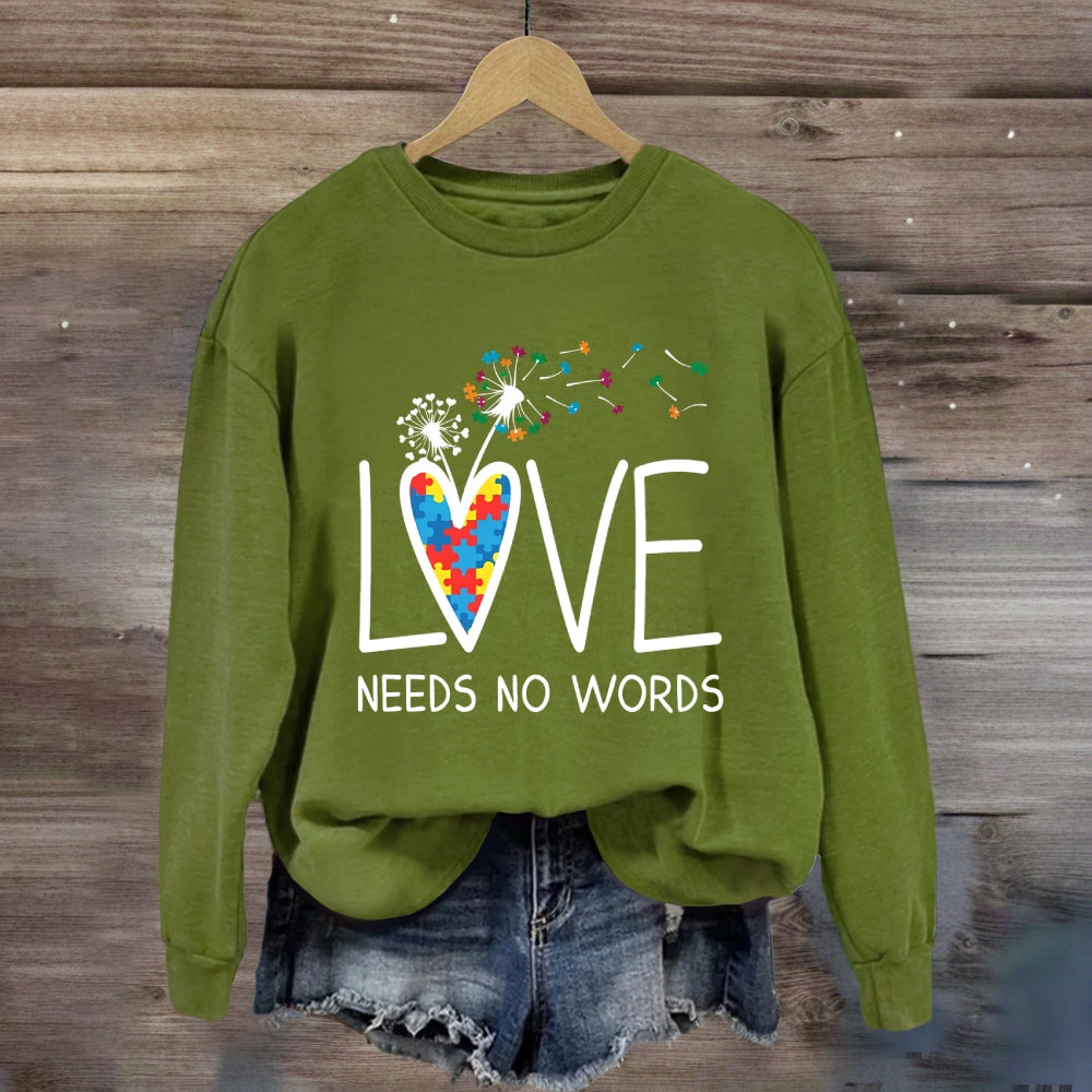 Love Needs No Worlds Colorful Dandelion Sweatshirt