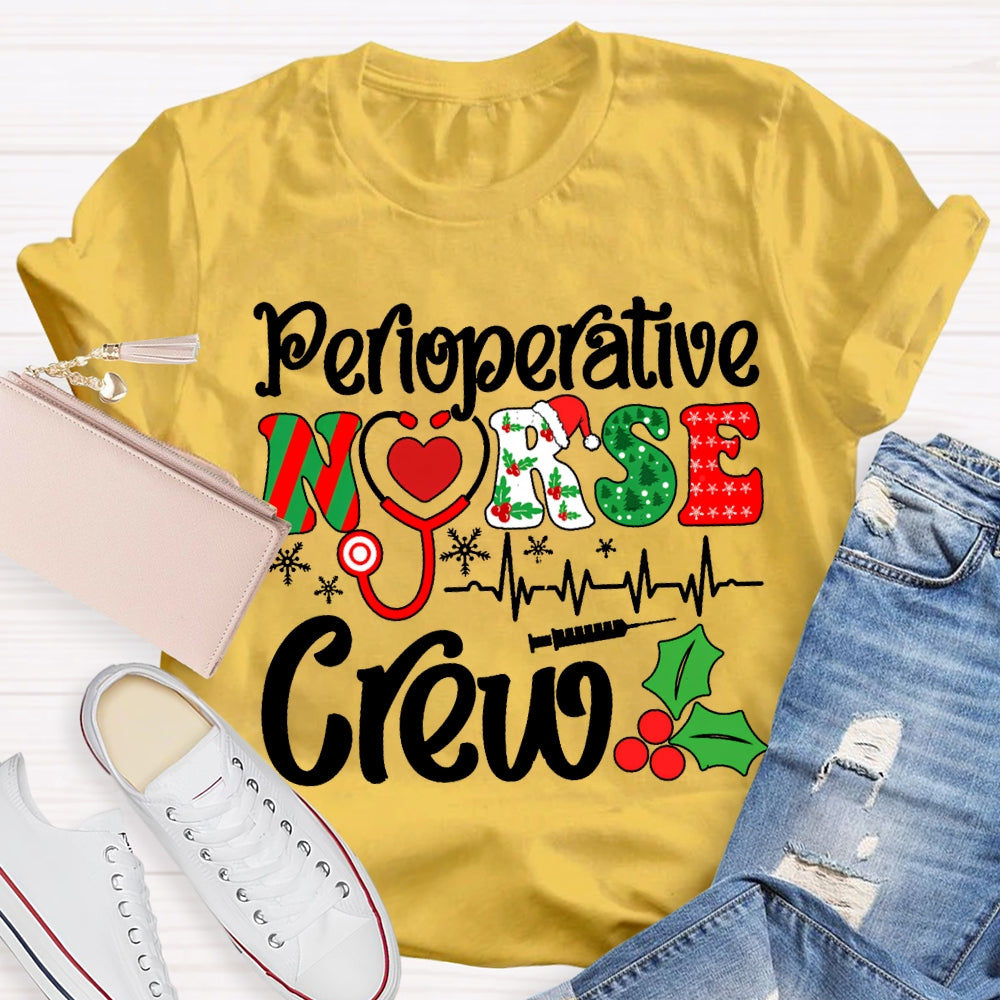 Perioperative Nurse Crew Snowflake Christmas T-shirt