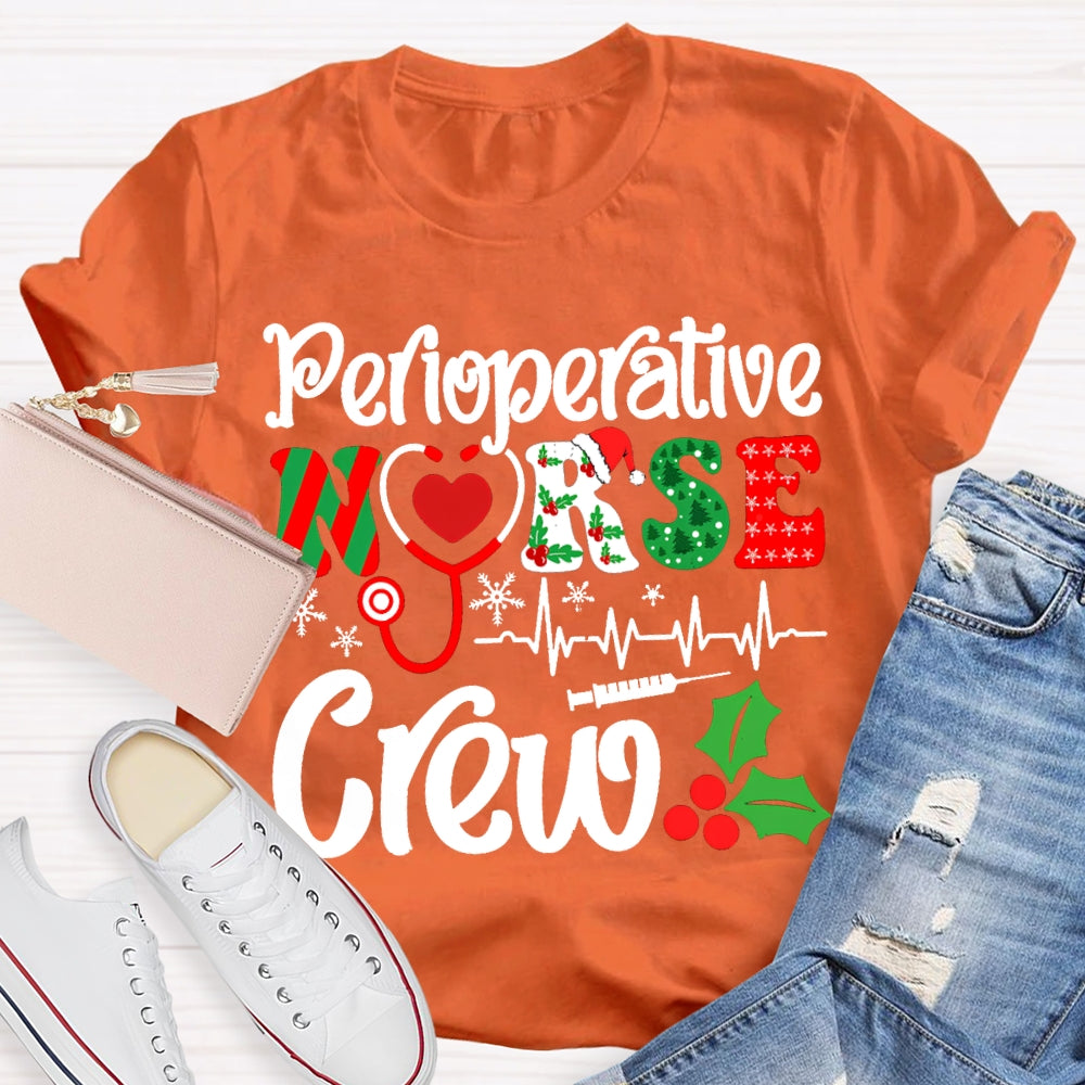 Perioperative Nurse Crew Snowflake Christmas T-shirt
