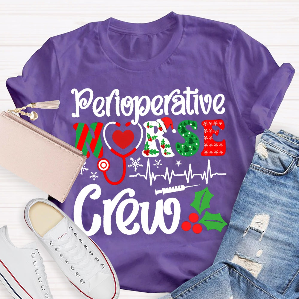 Perioperative Nurse Crew Snowflake Christmas T-shirt