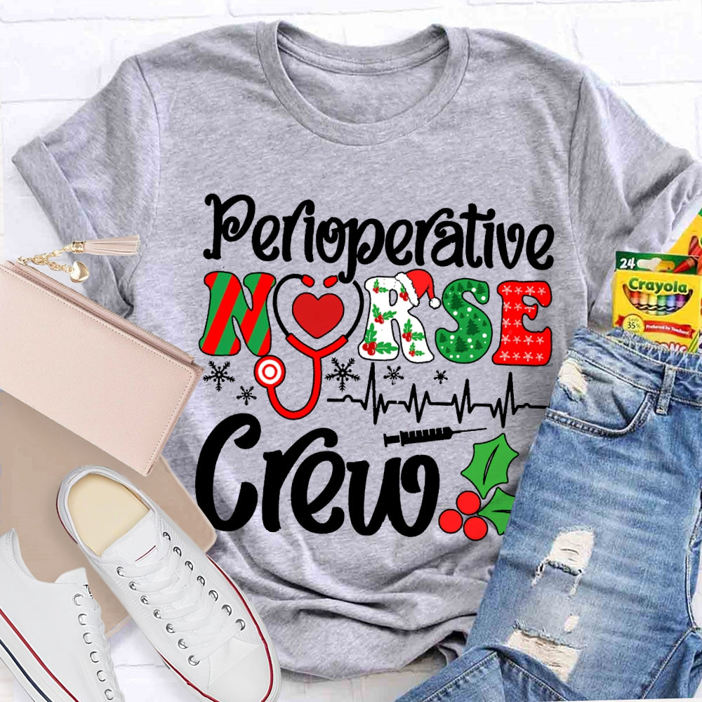Perioperative Nurse Crew Snowflake Christmas T-shirt