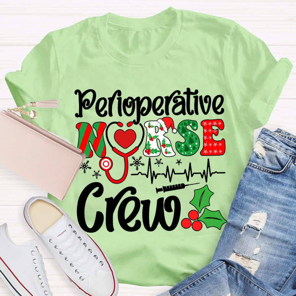 Perioperative Nurse Crew Snowflake Christmas T-shirt