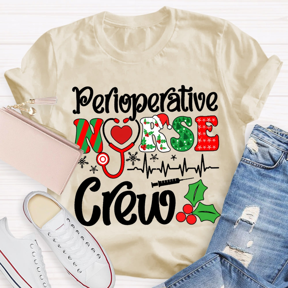 Perioperative Nurse Crew Snowflake Christmas T-shirt
