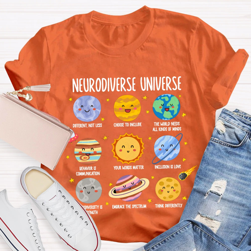 Neurodiverse Universe Sped Autism Awareness Special Education T-shirt