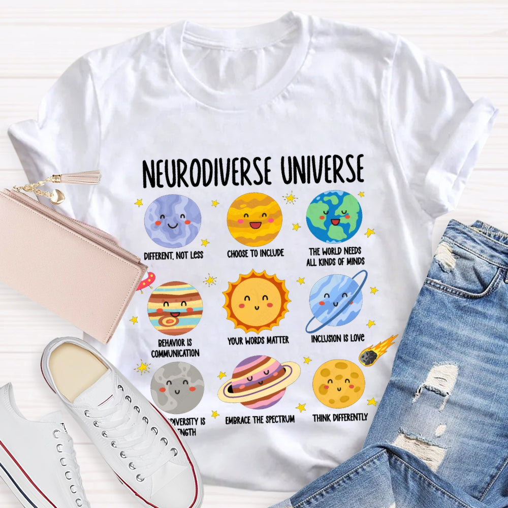 Neurodiverse Universe Sped Autism Awareness Special Education T-shirt