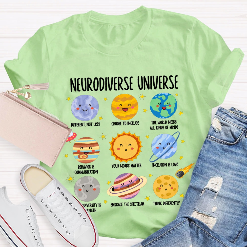 Neurodiverse Universe Sped Autism Awareness Special Education T-shirt