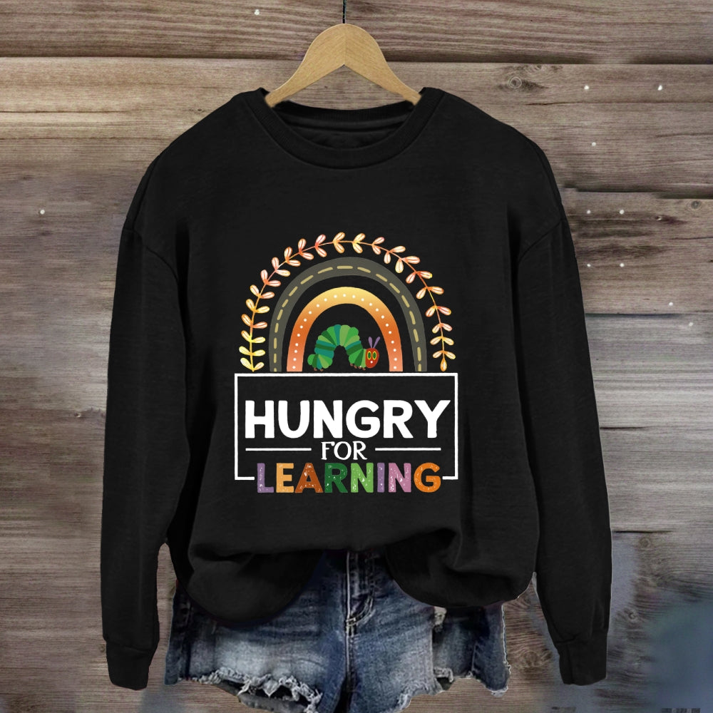 Caterpillar Hungry For Learning Sweatshirt