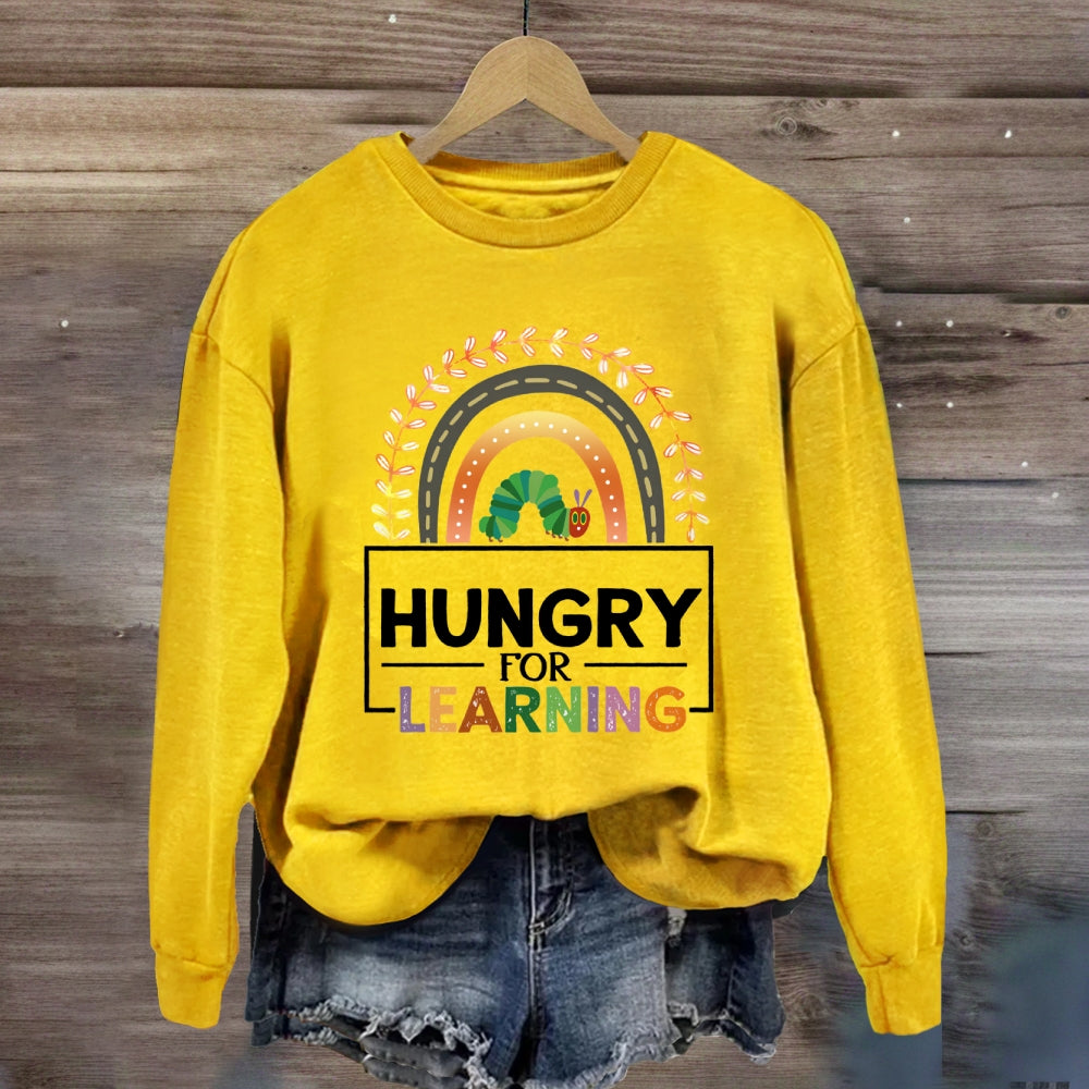 Caterpillar Hungry For Learning Sweatshirt