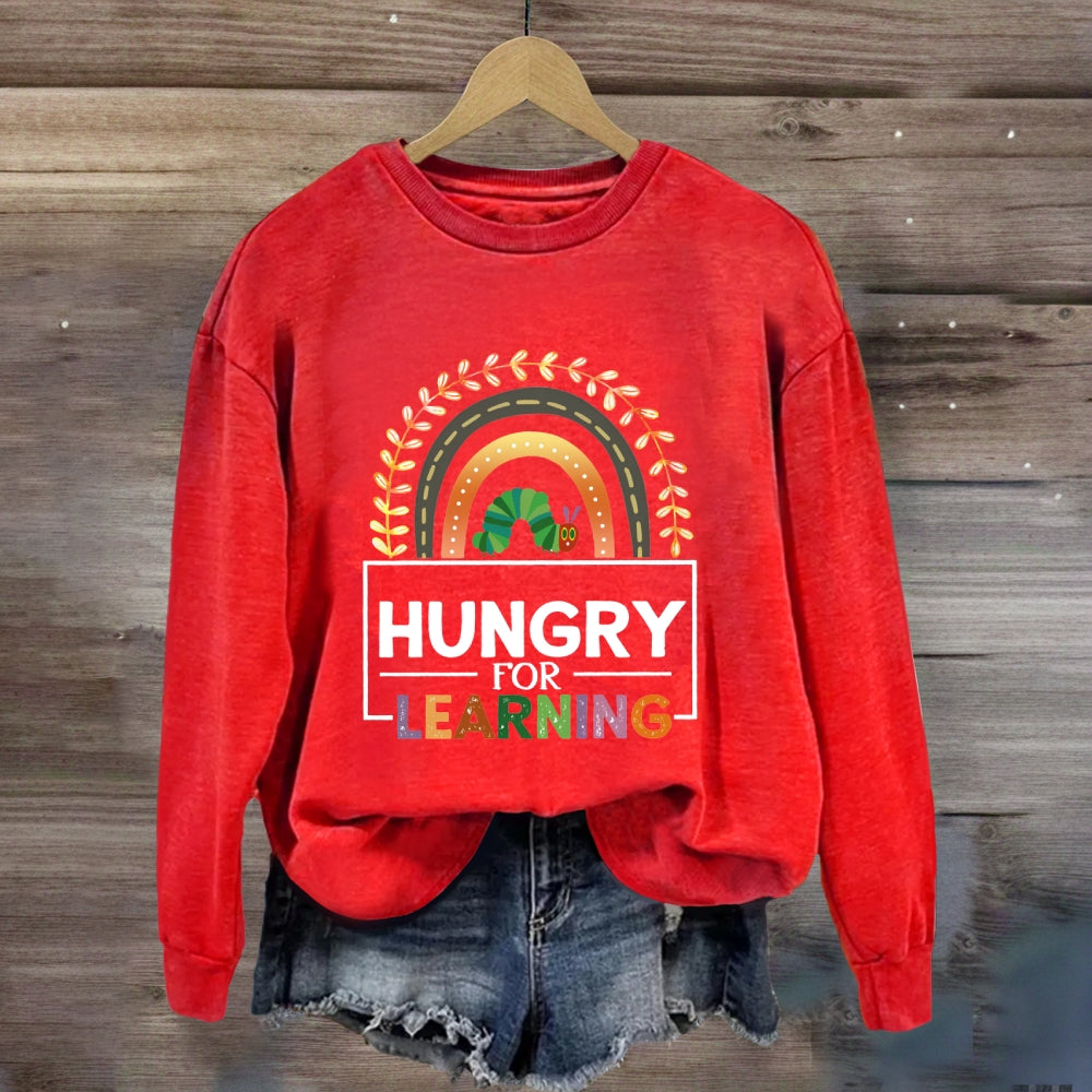 Caterpillar Hungry For Learning Sweatshirt
