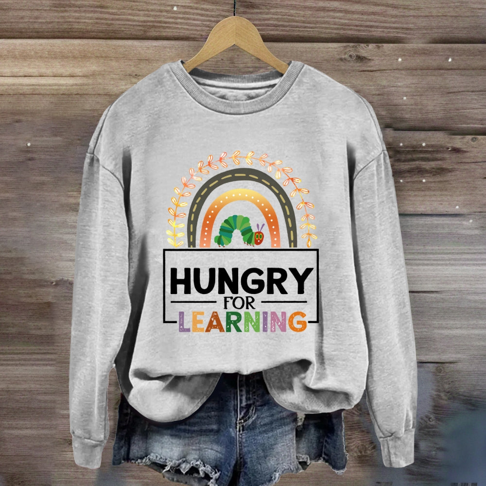 Caterpillar Hungry For Learning Sweatshirt