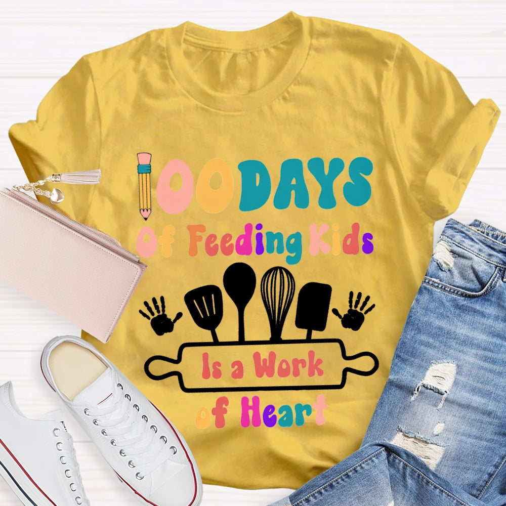 100 Days Of Feeling Kids In A Work Of Heart T-shirt