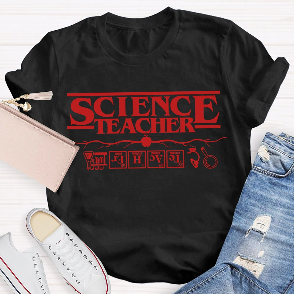 Science Teacher Apple And Christmas Vibes T-shirt