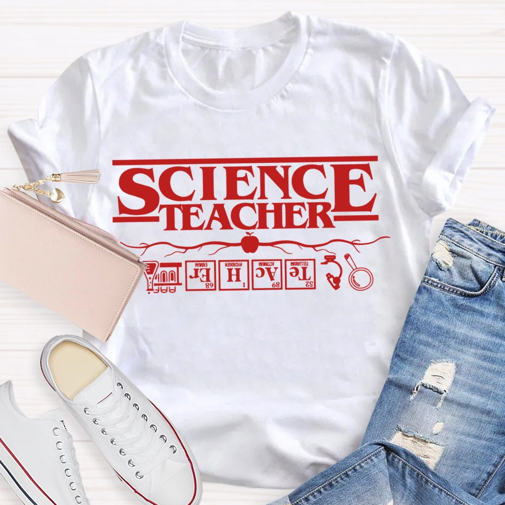 Science Teacher Apple And Christmas Vibes T-shirt