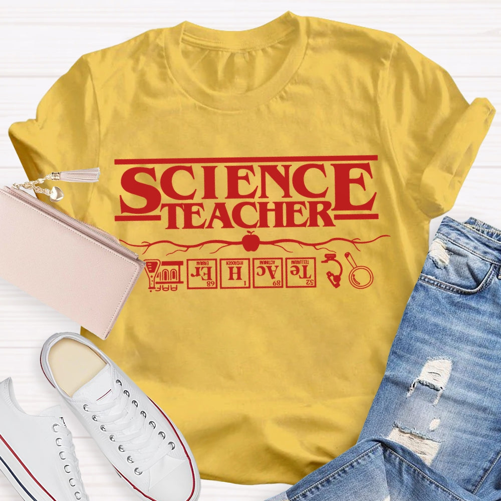 Science Teacher Apple And Christmas Vibes T-shirt