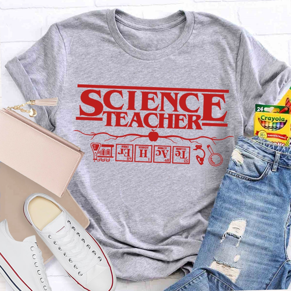 Science Teacher Apple And Christmas Vibes T-shirt