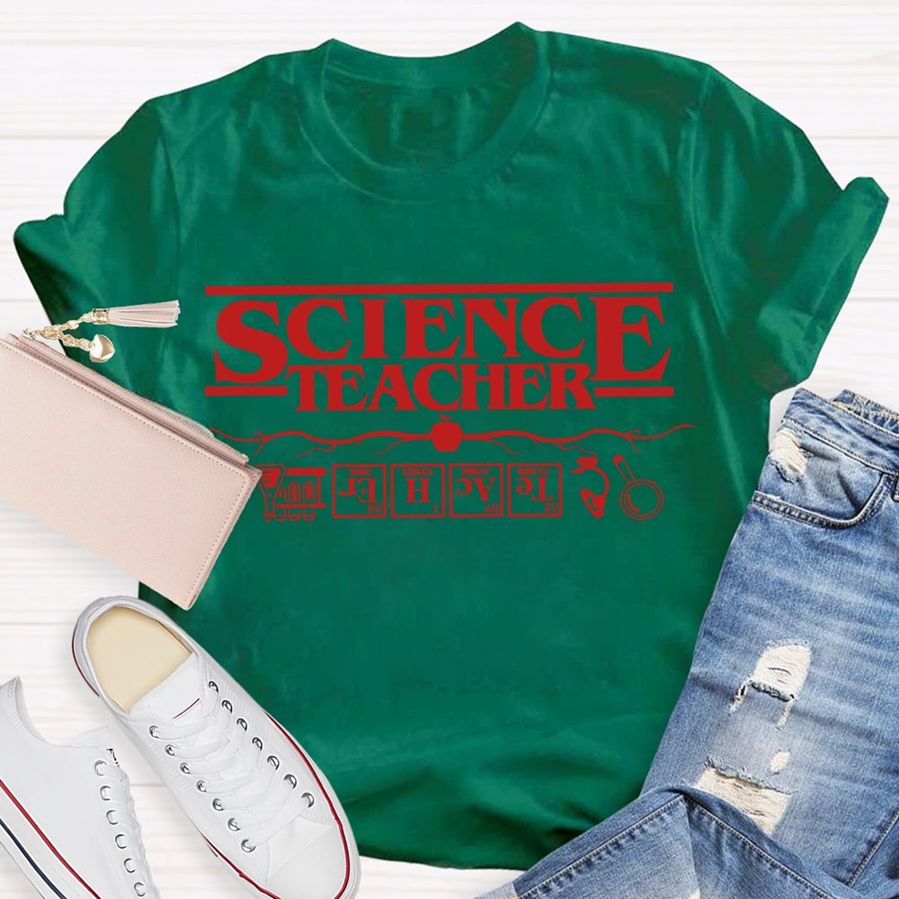 Science Teacher Apple And Christmas Vibes T-shirt