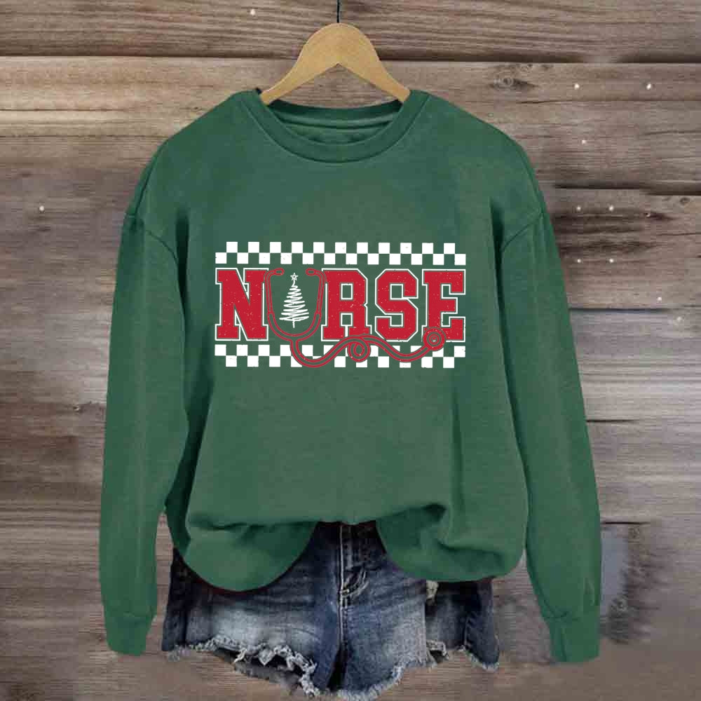 Christmas Nurse Stethoscope Sweatshirt