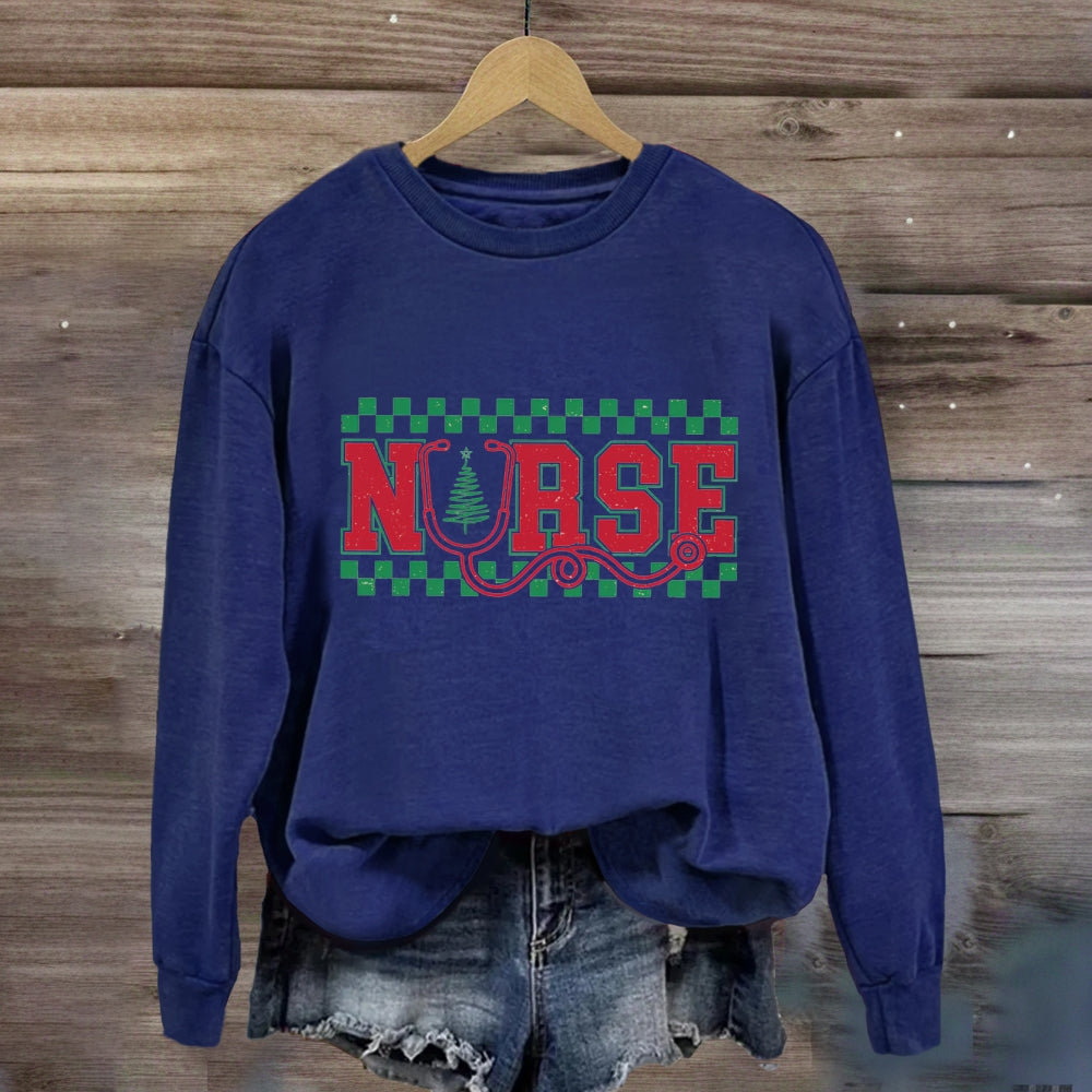 Christmas Nurse Stethoscope Sweatshirt