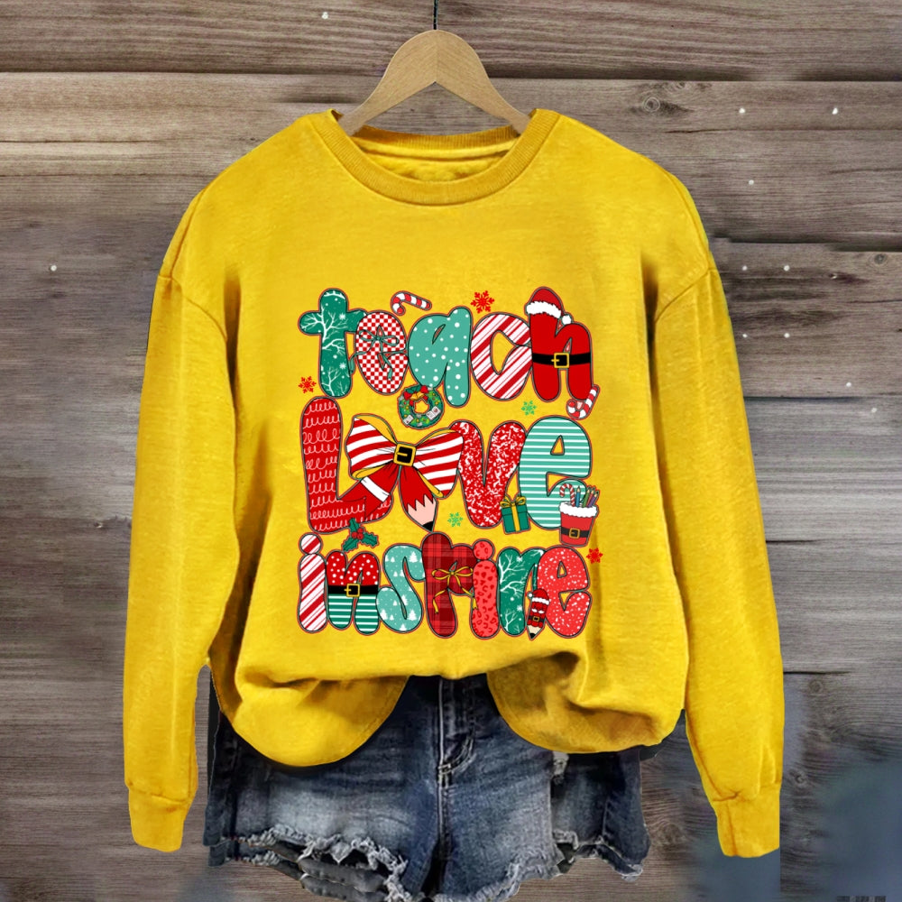 Teach Love Inspire Christmas Sweatshirt