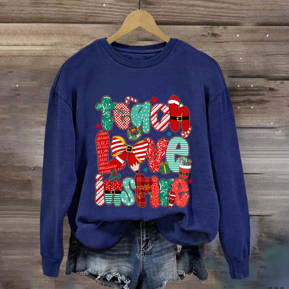 Teach Love Inspire Christmas Sweatshirt