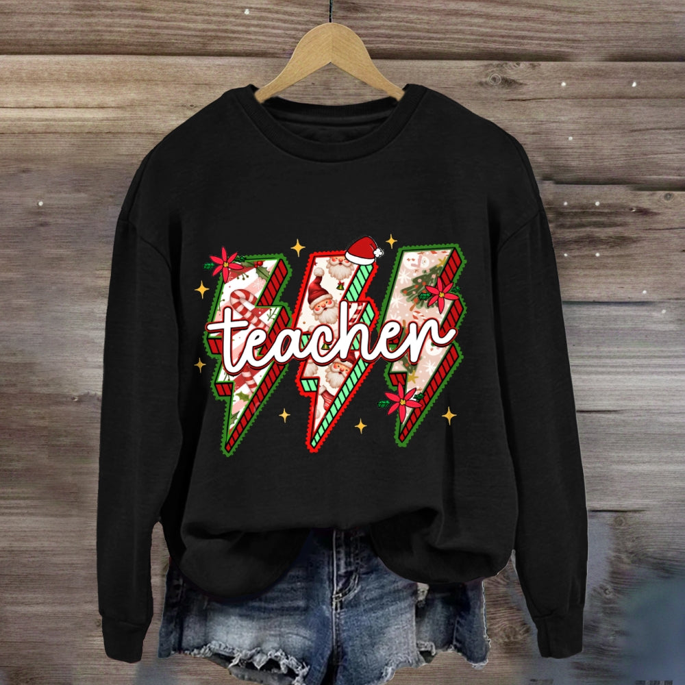 Christmas teacher Santa Claus Sweatshirt