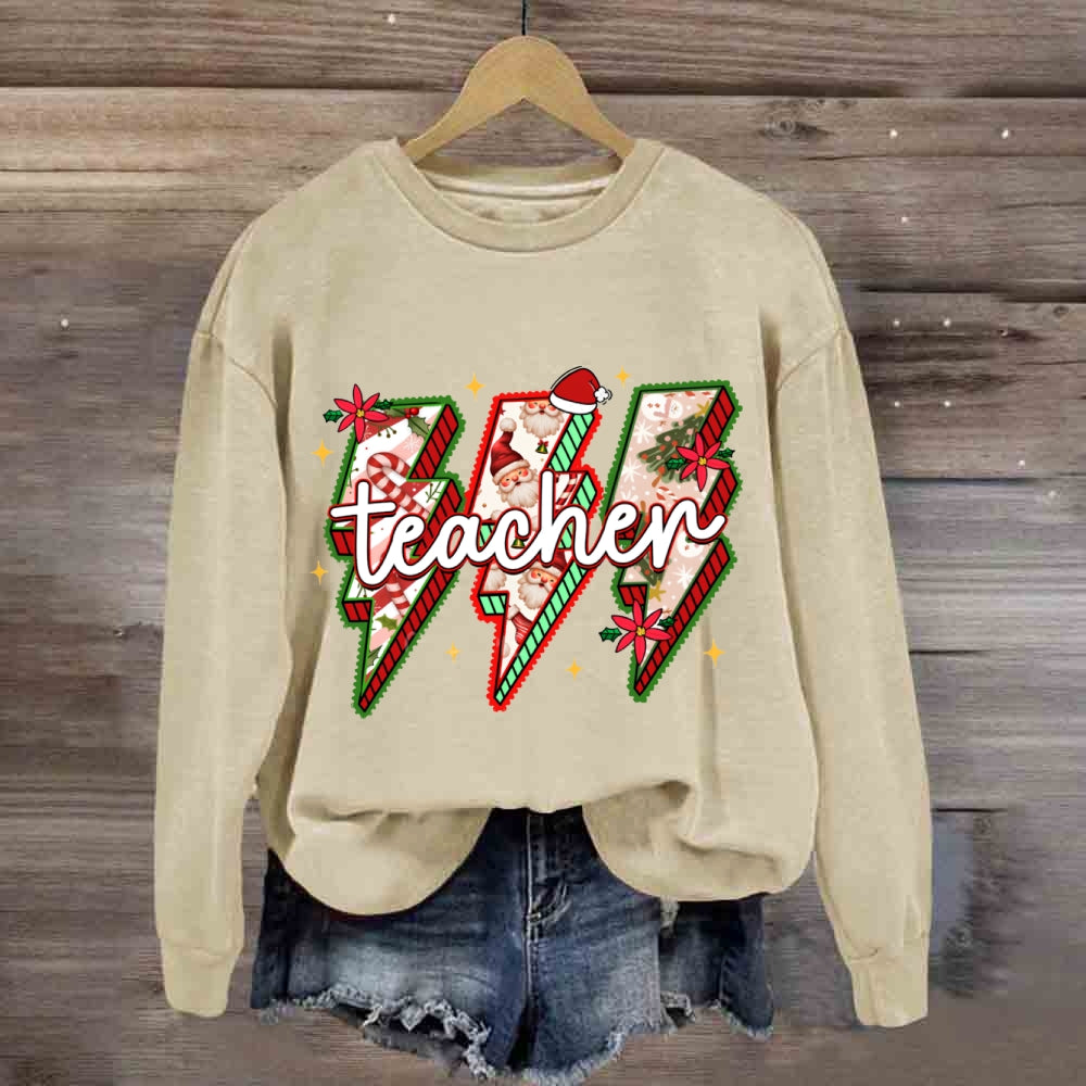 Christmas teacher Santa Claus Sweatshirt