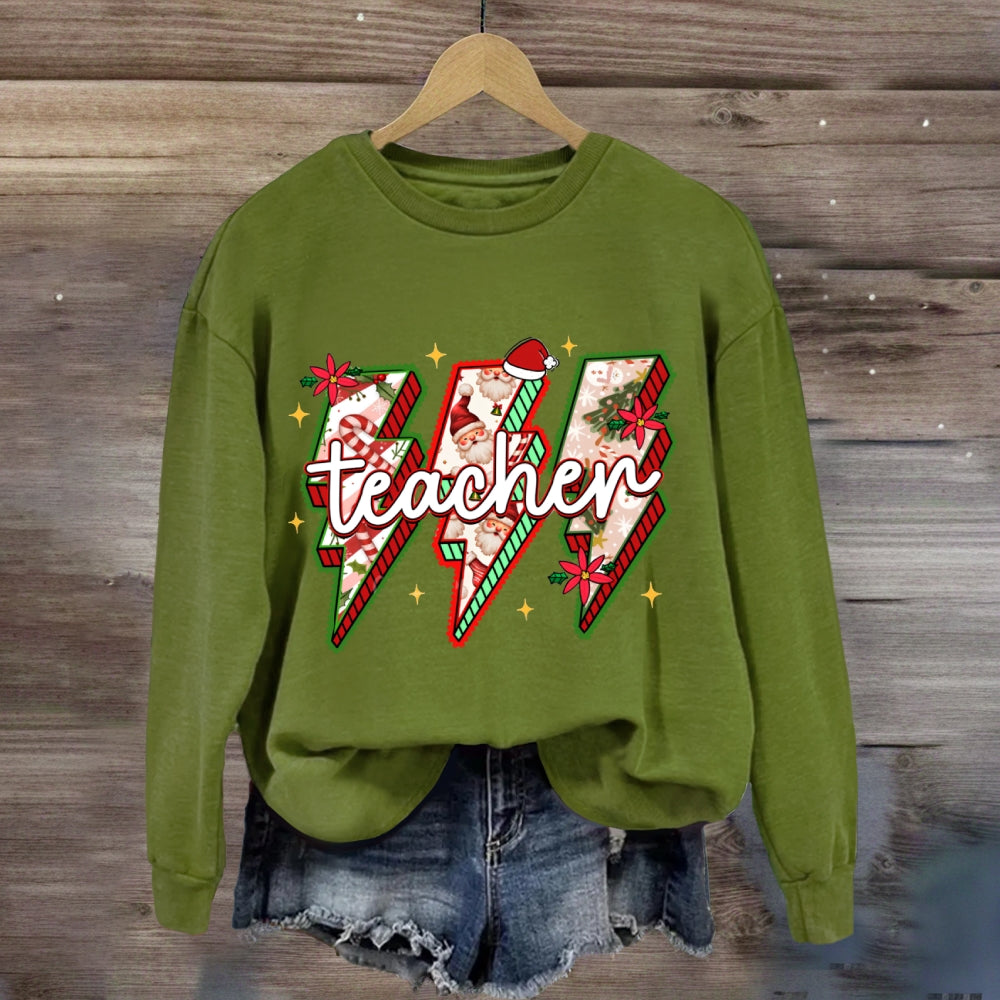 Christmas teacher Santa Claus Sweatshirt