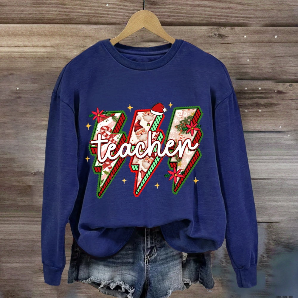 Christmas teacher Santa Claus Sweatshirt
