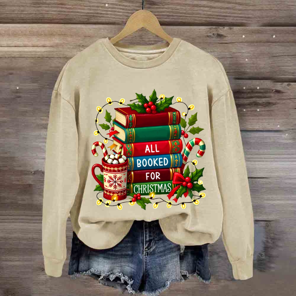 All Booked For Christmas Sweatshirt